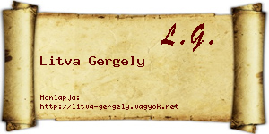 Litva Gergely névjegykártya